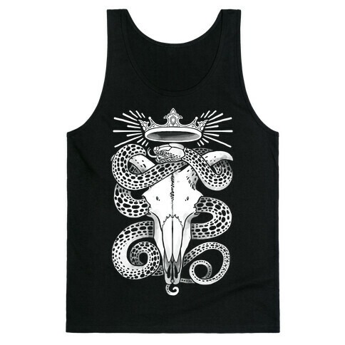 Crowned Serpent Goat Skull Tank Top