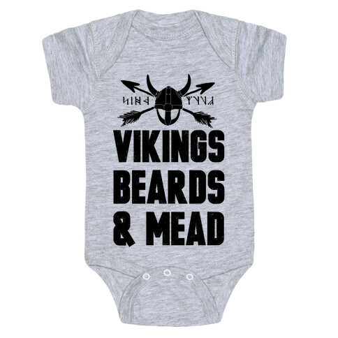 Vikings, Beards, & Mead Baby One-Piece