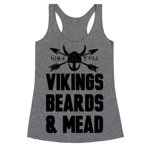 Vikings, Beards, & Mead Racerback Tank Top