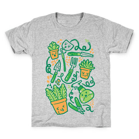 Kawaii Plants and Gardening Tools Kids T-Shirt