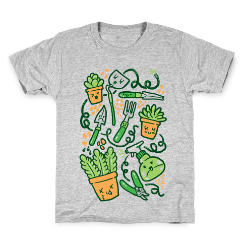 Kawaii Plants and Gardening Tools Kids T-Shirt