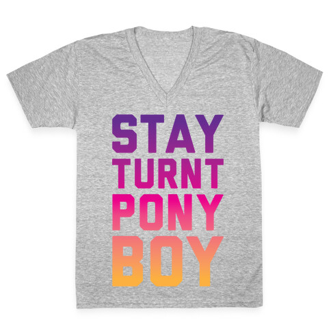 Stay Turnt Pony Boy V-Neck Tee Shirt