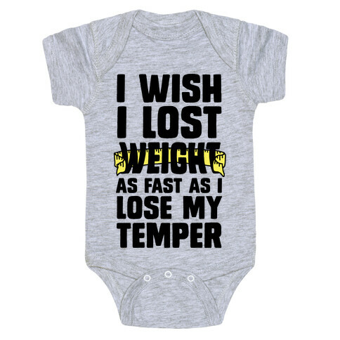 I Want Lose Weight as Fast as I Lose My Temper Baby One-Piece