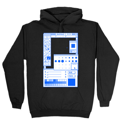 Photoshop Pixel Tools Hooded Sweatshirt