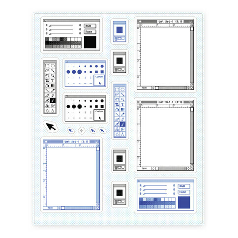 Photoshop Pixel Tools  Stickers and Decal Sheet
