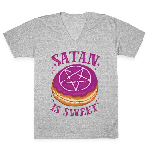 Satan is Sweet V-Neck Tee Shirt