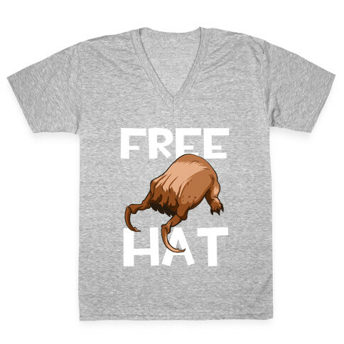 Free Hat! V-Neck Tee Shirt