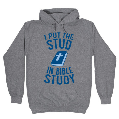 I Put The Stud In Bible Study Hooded Sweatshirt