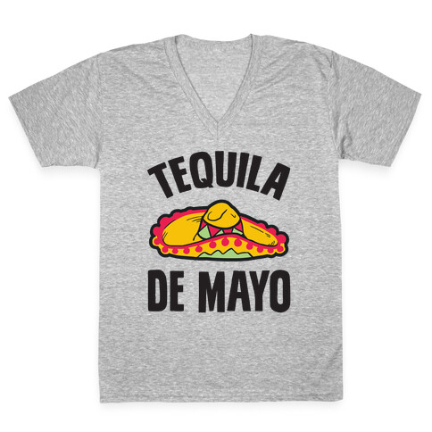 Tequila De Mayo V-Neck Tee Shirt