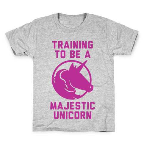 Training to Be A Majestic Unicorn Kids T-Shirt