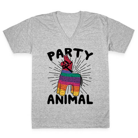 Party Animal V-Neck Tee Shirt