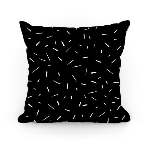 Black and White Confetti Pattern Pillow