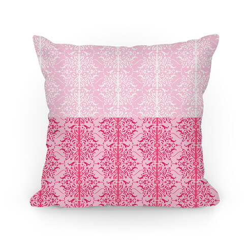 Pink Medieval Ombre Pattern Pillow