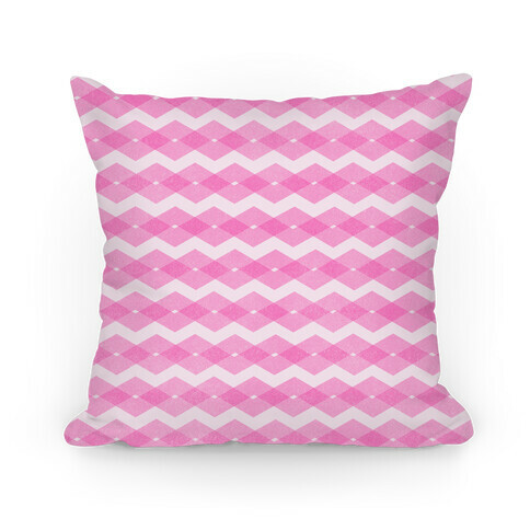 Pink Zig Zag Pattern Pillow