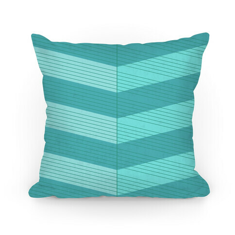 Stripes on Stripes Pattern (Blue) Pillow