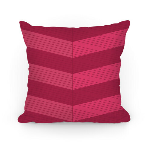 Stripes on Stripes Pattern (Red) Pillow