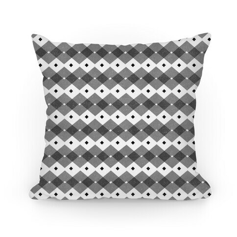 Black Checkered Pattern Pillow