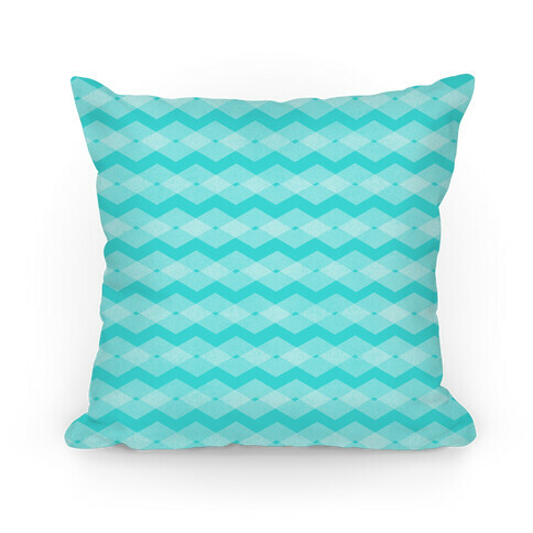 Teal Zig Zag Pattern Pillow