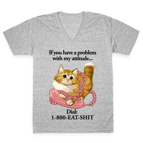 If You Have a Problem with My Attitude... V-Neck Tee Shirt