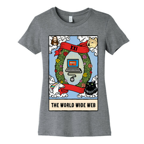 The World (Wide Web) Tarot Card Womens T-Shirt