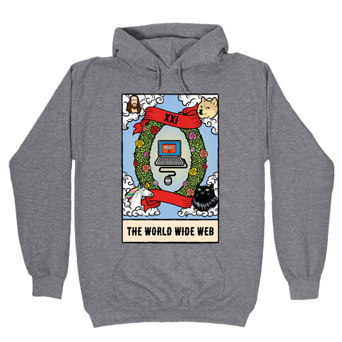 The World (Wide Web) Tarot Card Hooded Sweatshirt