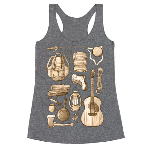 Camping Gear Racerback Tank Top