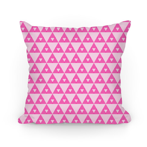 Pink Triangles Pattern Pillow