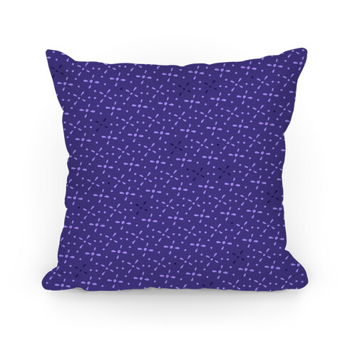 Violet Abstract Floral Pattern Pillow