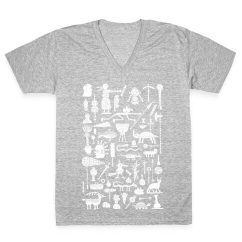 Ancient Tools V-Neck Tee Shirt