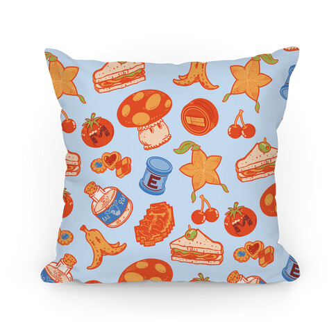 Gamer Food Items Pillow