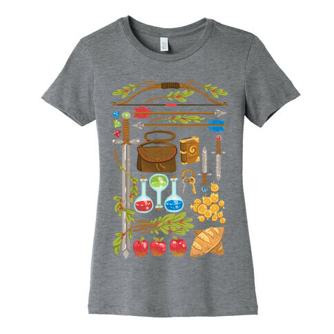 Fantasy RPG Adventurer Kit Womens T-Shirt