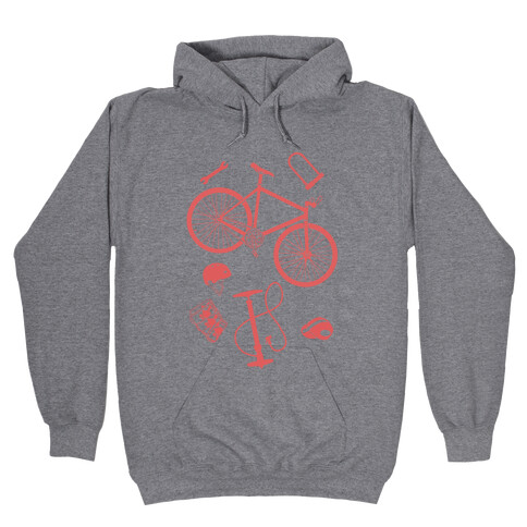 fixed gear cycling tools Hooded Sweatshirt