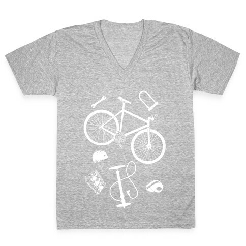 fixed gear cycling tools V-Neck Tee Shirt