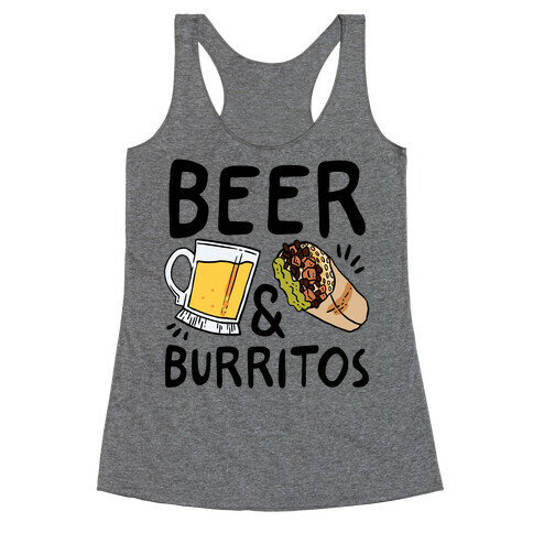 Beer And Burritos Racerback Tank Top