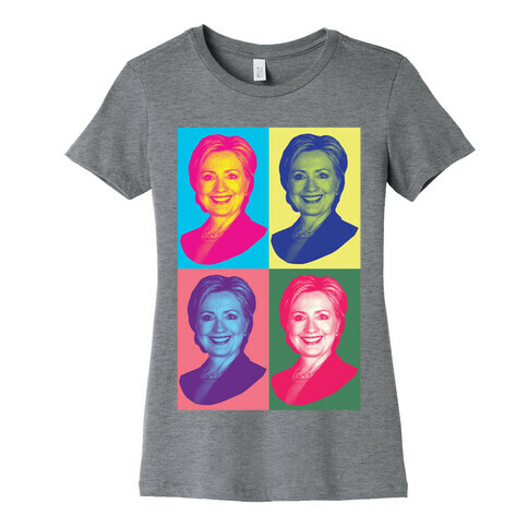 Pop Art Hillary Clinton Womens T-Shirt