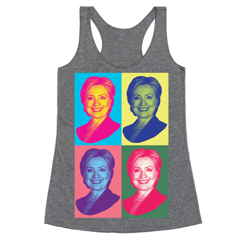 Pop Art Hillary Clinton Racerback Tank Top