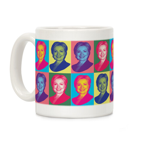 Pop Art Hillary Clinton Pattern Coffee Mug