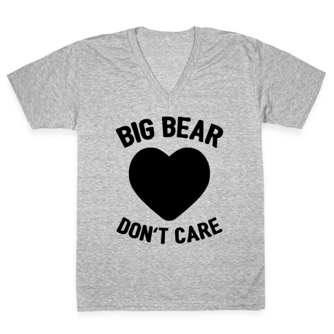 Big Bear, Don't Care V-Neck Tee Shirt