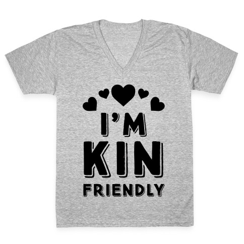 I'm Kin Friendly V-Neck Tee Shirt