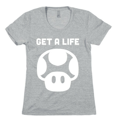 Green Mushroom (Get A Life) Womens T-Shirt