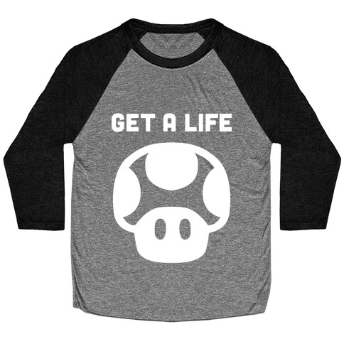 Green Mushroom (Get A Life) Baseball Tee