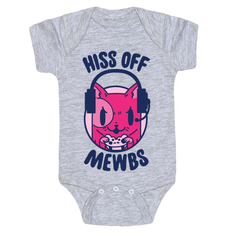 Hiss Off Mewbs Gamer Cat Baby One-Piece