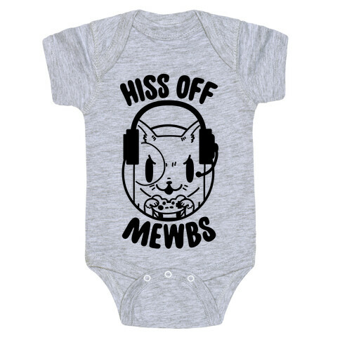 Hiss Off Mewbs Gamer Cat Baby One-Piece