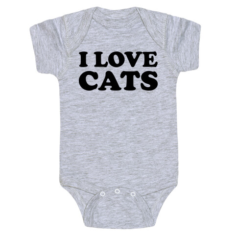 I Love Cats Baby One-Piece