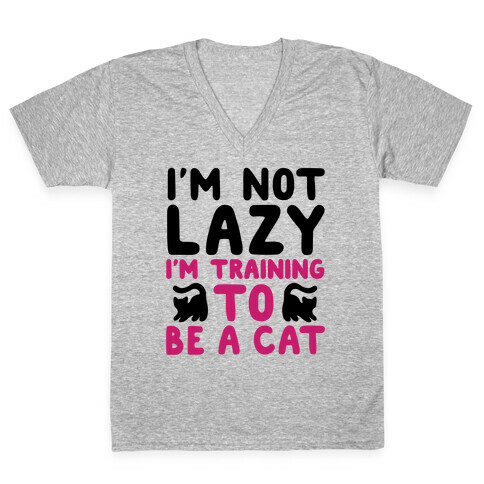 Training To Be a Cat V-Neck Tee Shirt
