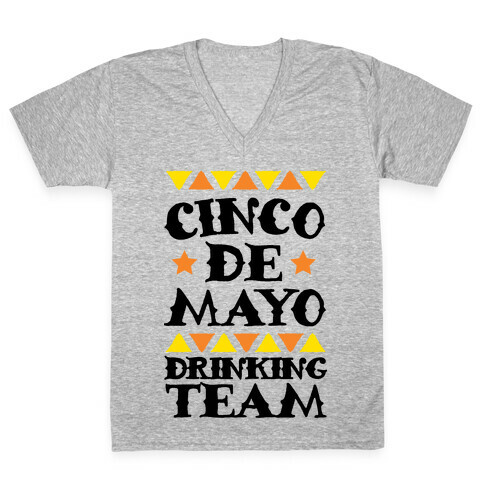 Cinco De Mayo Drinking Team V-Neck Tee Shirt