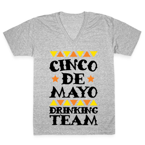 Cinco De Mayo Drinking Team V-Neck Tee Shirt