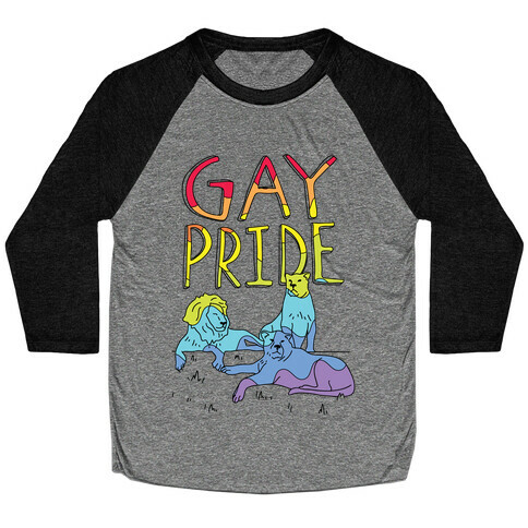 Gay Pride Of Lions Baseball Tee