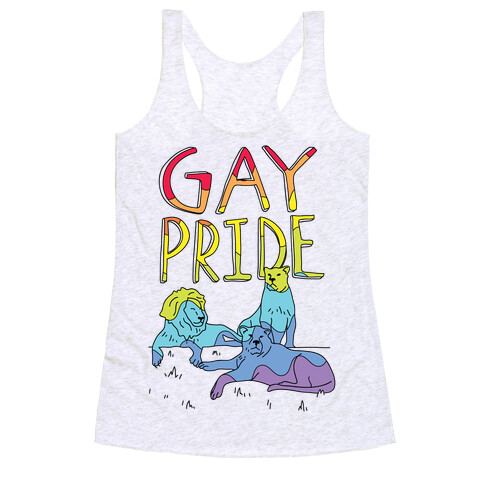 Gay Pride Of Lions Racerback Tank Top