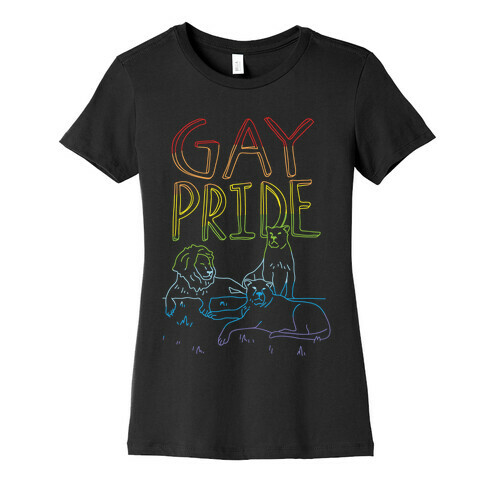 Gay Pride Of Lions Womens T-Shirt